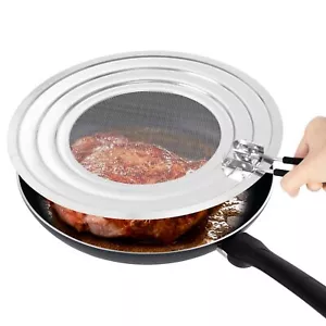 11 Inch Stainless Steel Splatter Screen Grease Splatter Guard for Frying Pan - Picture 1 of 8