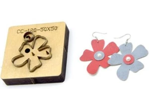 Flower Shape Earring Leather Cutting Die, Earring Cutting Template Wooden Die Cu - Picture 1 of 1
