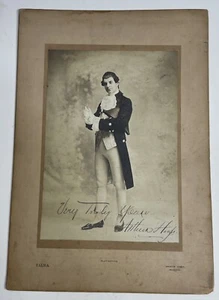 1900’s Platinotype Cabinet Card Authur Hoops signed Autogramm Filmstar - Bild 1 von 4