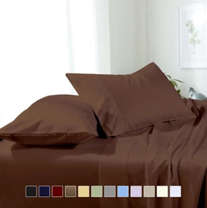 Split Top (Flex) King Hotel Luxury Microfiber Bed Sheets Set Deep Pockets 4-PC - Picture 1 of 10