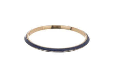 $58 Trina Turk Cuchillo Borde Esmalte Brazalete Azul Oscuro XX501 Foto 1 de 2