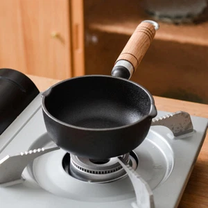 AU 11cm Cast Iron Saucepan Mini Egg Frying Pan Nonstick Small Soup Pot Milk Pan - Picture 1 of 10