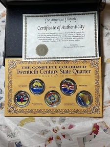 1999 COLORIZED US MINT STATE QUARTERS Complete Set of 5 Coins *FREE SHIPPING* - Picture 1 of 4