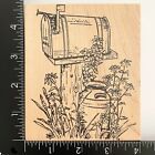 Northwoods Mailbox With Flowers Wood Mounted Rubber Stamp