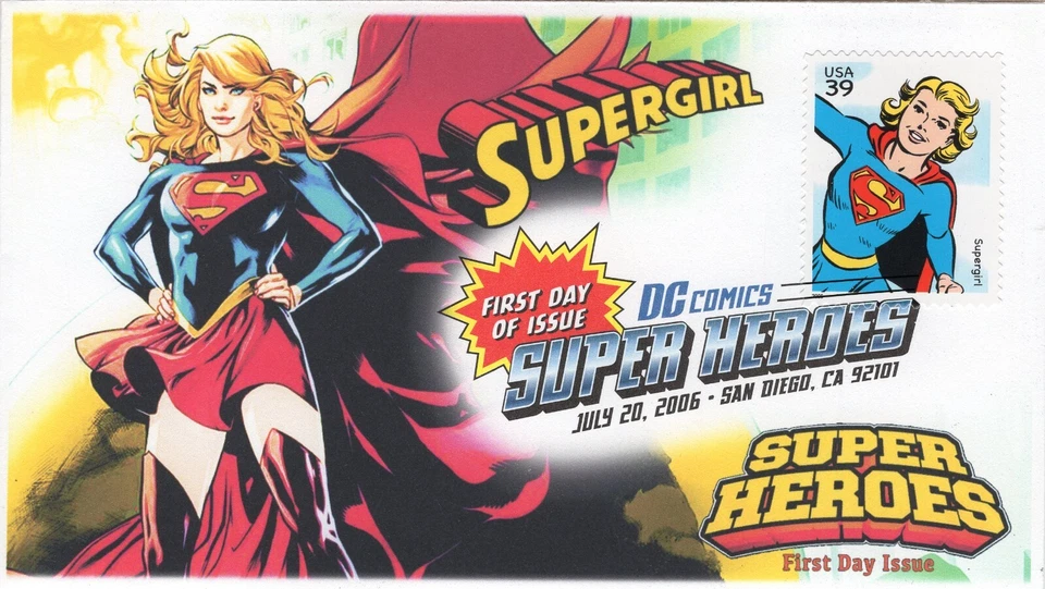 AO-4084i-1, 2006, DC Comics Super Heroes, Supergirl, FDC, Add-on Cachet. Digital - Image 1 of 1