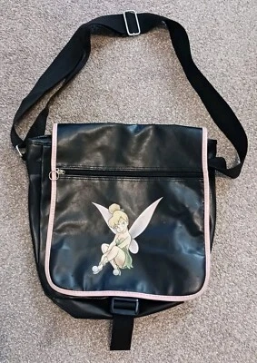 Disney Tinker Bell 黑色褶饰斜挎包单肩包 — 第 1/4 张图片