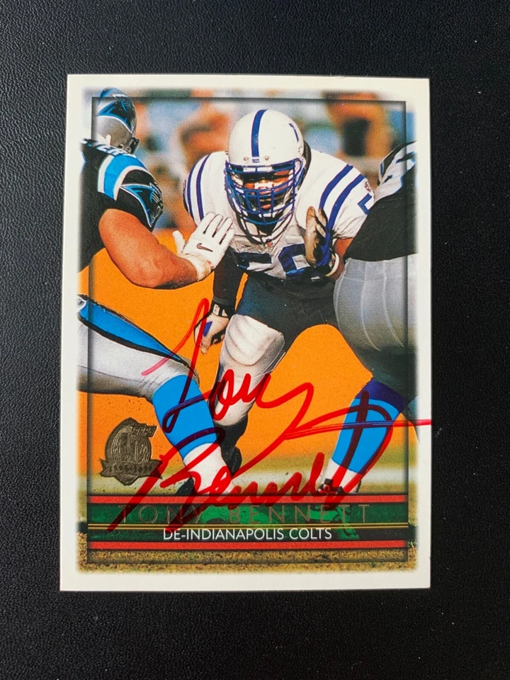 Tony Bennett Signed 1996 Topps #211 Card Indianapolis Colts Autograph COA - Image 1 of 1