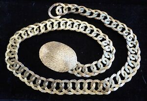 Antique Woven Gold Belt Unique Drawn Wire Heavy Gold Filled 5.7oz 38" Royalty!