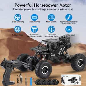 1/14 RC Monster Truck 2.4G 4WD Off-Road Brushed Remote Control Car Rock Crawler