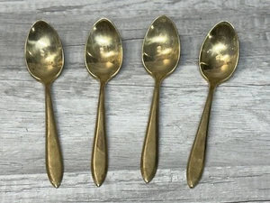 Juego de cucharaditas vintage Dirilyte Dirigold 6 cubiertos de oro real 6" E16 #2 - Imagen 1 de 5