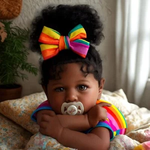 Reborn Baby Dolls Black with Lifelike Soft Body African American Realistic-Ne... - Picture 1 of 7