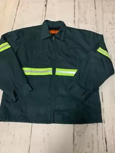 Red Kap Mens Enhanced Visibility Work Jackets Perma Lined Panel Technician JT50 - Picture 1 of 21