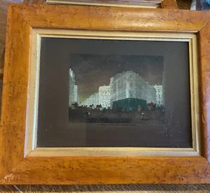 1880s Piccadilly Circus from Coventry St Colored Engraving Framed 10 x 12.5 - Picture 1 of 4