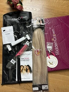 Hidden Crown HumanHair Extension Ash Light Blonde Lowlights 60/8 Hidden Crown20” - Picture 1 of 13