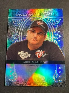 2011 Leaf REFRACTOR POKER PROOF MISSING AUTO & # Faces of the Game Mike Matusow - Picture 1 of 2