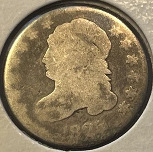 1825 Capped Bust Dime AG - Picture 1 of 2