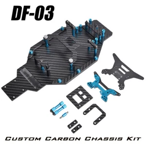 Carbon Fiber Chassis Frame Kit for Tamiya DF03 4Wd Buggy Car - Picture 1 of 12