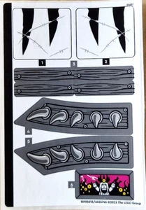 LEGO STICKER SHEET 71469 NIGHTMARE SHARK SHIP from set New & Genuine 71469stk01 - Picture 1 of 1