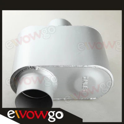 Offset / Center 2.5" Single Chamber Performance Race Muffler Silencer - Image 1 of 4