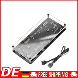 12V 4Pin RGB Fan HUB 1 bis 10 Multi Way Splitter PC Strip Light Cooler Adapter - Photo 1/12