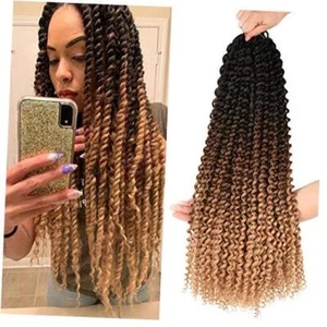 Passion Twist Hair 22 Inch 22 Inch (Pack of 7) Black-dark brown-light brown - Picture 1 of 7