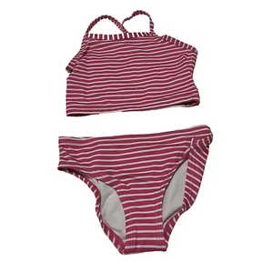 Hanna Andersson Moon and Back Striped Tankini Set Swimsuit Girls Size 5 110 NEW - Picture 1 of 6