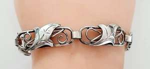 JUGENDSTIL ° SILBER ARMBAND ° 835 ° Blattdekor ° Silberschmuck ° - Bild 1 von 12