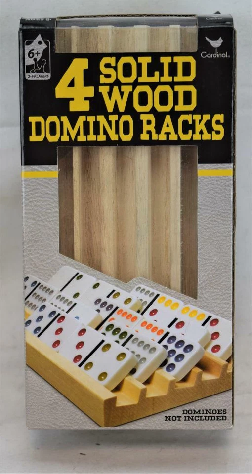 4 bloques de dominó de madera maciza Cardinal sin usar, en caja Foto 1 de 1