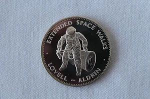 1970 Gemini XII Lovell Aldrin Danbury Mint Men in Space Silver Medal E3208 - Picture 1 of 4