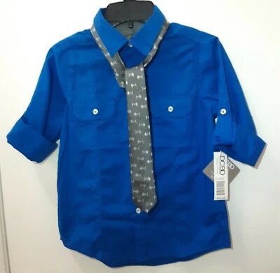  Boys Dress Shirt with Tie Blue Size 6 .  Boys. Size6. - Image 1 of 4