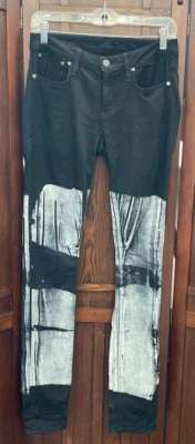 Pantalones de mezclilla Helmut Lang para mujer pintor talla 26 de diseñador elásticos ajustados Y2K años 90 Foto 1 de 4