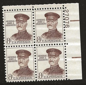 US Scott #1214, Plate Block #27076 1961 Pershing 8c FVF MNH Upper Right - Picture 1 of 1