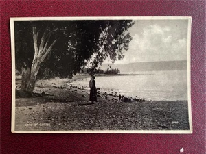 Foto postal real vintage RPPC lago de Galilea, sin publicar - Imagen 1 de 9