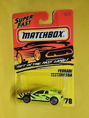 1995 Matchbox Ferrari Testarossa #78 Superfast новый из старых запасов 🔥A4 - Изображение 1 из 4