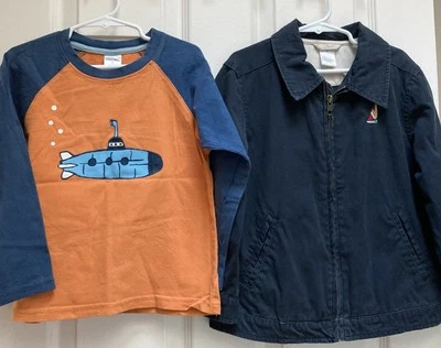 Chaqueta de vela vintage 2006 2009 GYMBOREE + camiseta submarina - talla 5 años Foto 1 de 4