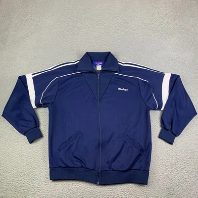 De Colección MacGregor Chaqueta de Pista para Hombres XL Cremallera Completa Activa Retro Gimnasio Pista Azul Rayas Foto 1 de 4