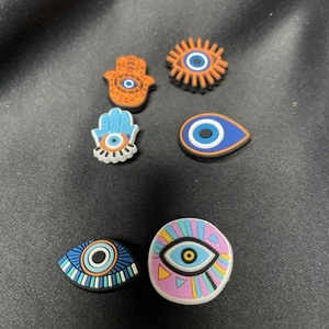 Croc Jibbitz Silicon ~ lot of 6 - Evil Eyes - #1204 - Picture 1 of 1