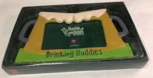 Russ Berrie & Co 3D Drinking Buddies Photo 4x6 Picture Frame Green NEW wTag Rare - Picture 1 of 8