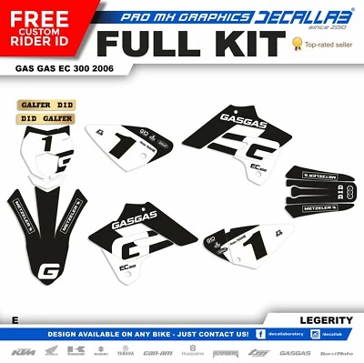 GAS GAS MC EC 300 2006 Super Durable MX Graphics Decals Stickers Kit Decallab - Image 1 of 4