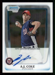 2011 Bowman Chrome Prospect Autographs #BCP160 A.J. Cole - Picture 1 of 2