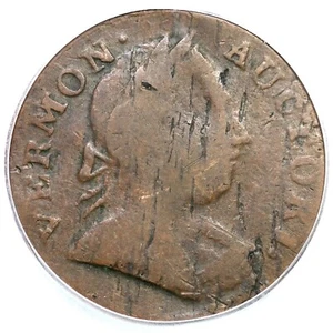 1788 RR-20 R-4 ICG F 15 Bust Right Vermont Colonial Copper Coin - Picture 1 of 3