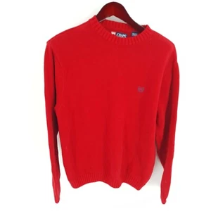 Chaps Sweater Mens Extra Large Red Knit Pullover Cotton Grandpa - Picture 1 of 12
