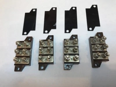 6 pin Point to Point Wiring Terminal Strips (Threaded). NOS. Lot of 4pcs. #46 - Image 1 of 4