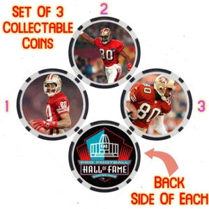 JERRY RICE - PRO FOOTBALL HALL OF FAME - COLLECTABLE COIN SET - Picture 1 of 2