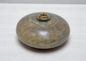 Antigua caja de madera de tabaco de opio original laca tallada a mano pintada - Imagen 1 de 6