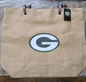 Green Bay Packer Logo Burlap Bag - Picture 1 of 5