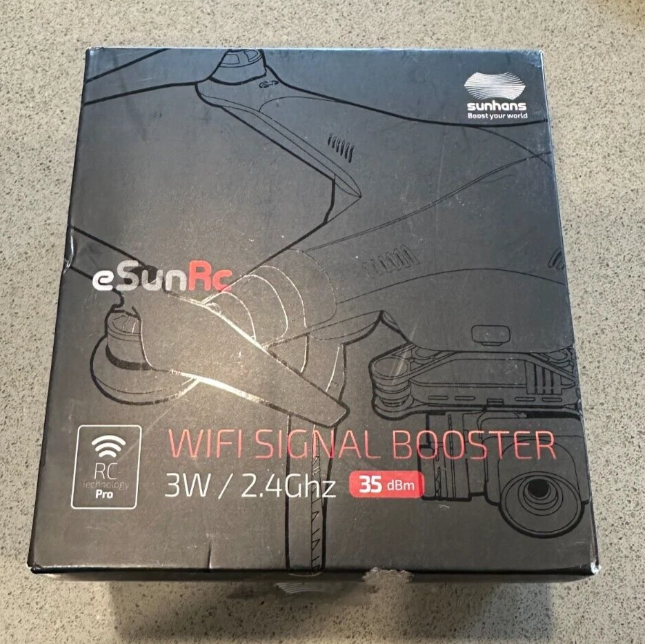 Amplificador UAV Sunhans eSunRC SH-RC24G3W 3000mW 2.4Ghz 35dBm amplificador de sinal WiFi - Imagem 1 de 3