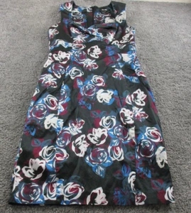 Cue Sheath Dress 12 Sleeveless Stretch Office/Business/Career Rear Zip Lined - Picture 1 of 11