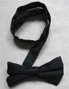 Bow Tie Dickie Bowtie Vintage Retro Mens Adjustable BLACK - Picture 1 of 2