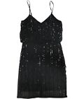 French Connection Womens Aster Shine Slip Dress Black 6